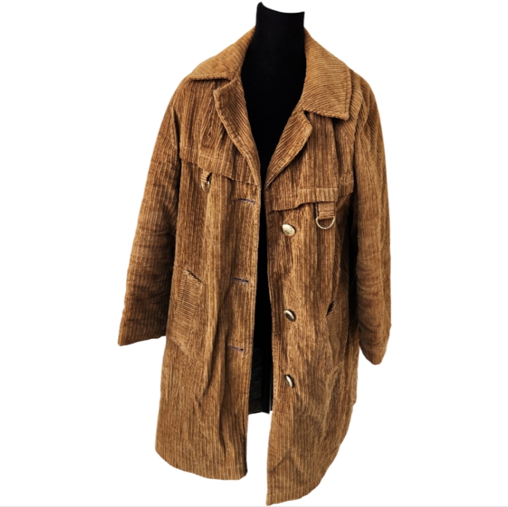 Vintage Corduroy Coat | Longline Fit | Retro Style | 33” Length